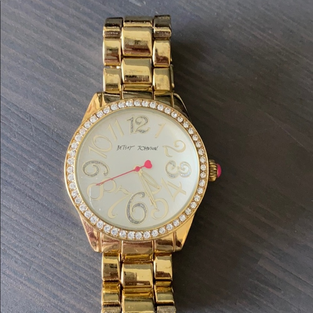 Gold Betsy Johnson watch